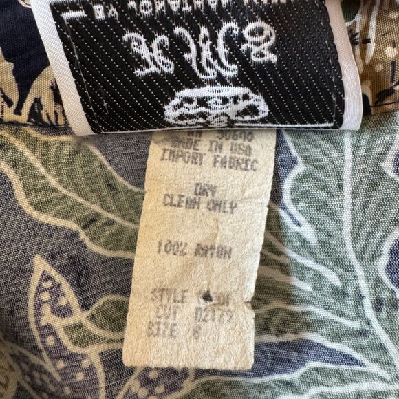 Vintage ‘90s HMS by Jonathan Martin Navy Floral Print Lightweight Cropped Blazer - Picture 8 of 8